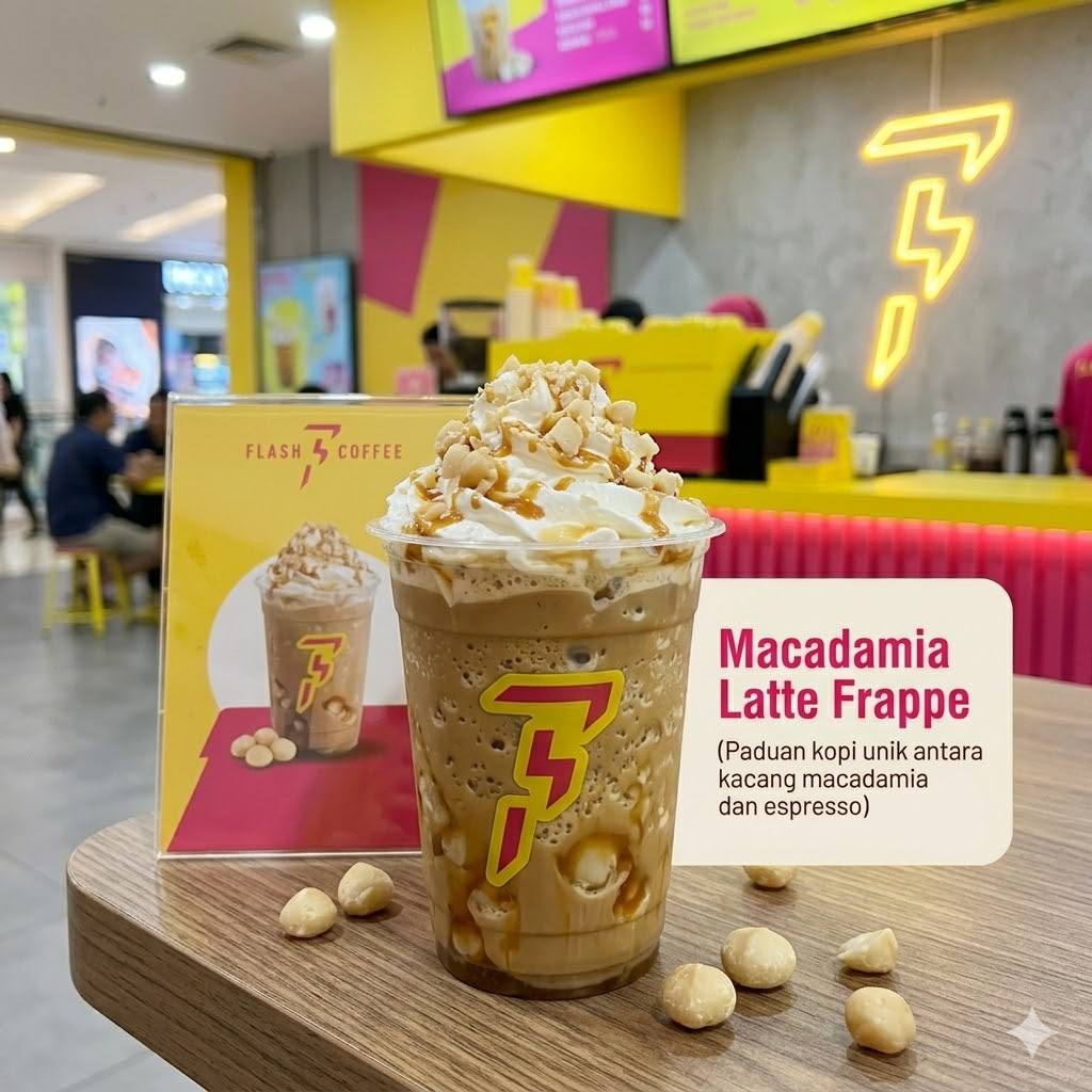 Macadamia Latte Frappe Flash Coffee